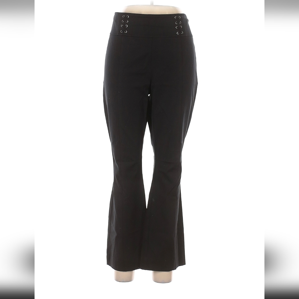 Anthropologie Black Pant Cropped Flare- size 14